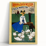 Vintage Weymouth Train Travel Poster - Retro Wall Art Print
