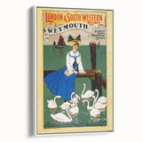 Vintage Weymouth Train Travel Poster - Retro Wall Art Print