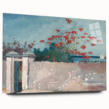 Classical Realism Painting - A Wall in Nassau by Winslow Homer