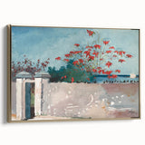 Classical Realism Painting - A Wall in Nassau by Winslow Homer