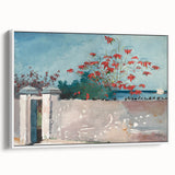 Classical Realism Painting - A Wall in Nassau by Winslow Homer
