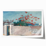 Classical Realism Painting - A Wall in Nassau by Winslow Homer