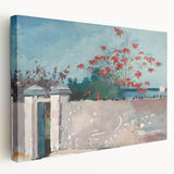 Classical Realism Painting - A Wall in Nassau by Winslow Homer