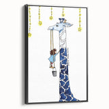 Starry Giraffe - Boys Wall Art Prints Children's Room Decor