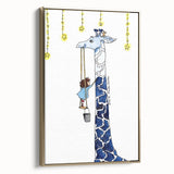Starry Giraffe - Boys Wall Art Prints Children's Room Decor