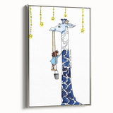 Starry Giraffe - Boys Wall Art Prints Children's Room Decor