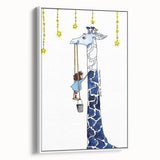Starry Giraffe - Boys Wall Art Prints Children's Room Decor