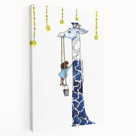 Starry Giraffe - Boys Wall Art Prints Children's Room Decor