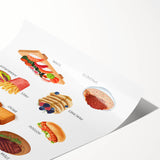 Food Educational Wall Art - Kids' Learning Poster