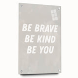 Framed Nursery Art – Be Brave Be Kind Kids Room Wall Print