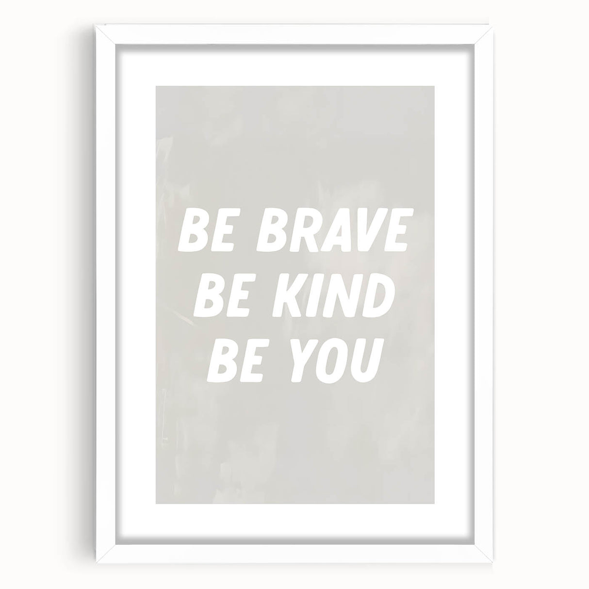 Framed Nursery Art – Be Brave Be Kind Kids Room Wall Print