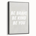 Framed Nursery Art – Be Brave Be Kind Kids Room Wall Print
