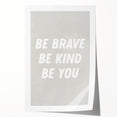 Framed Nursery Art – Be Brave Be Kind Kids Room Wall Print