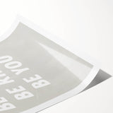 Framed Nursery Art – Be Brave Be Kind Kids Room Wall Print