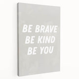 Framed Nursery Art – Be Brave Be Kind Kids Room Wall Print