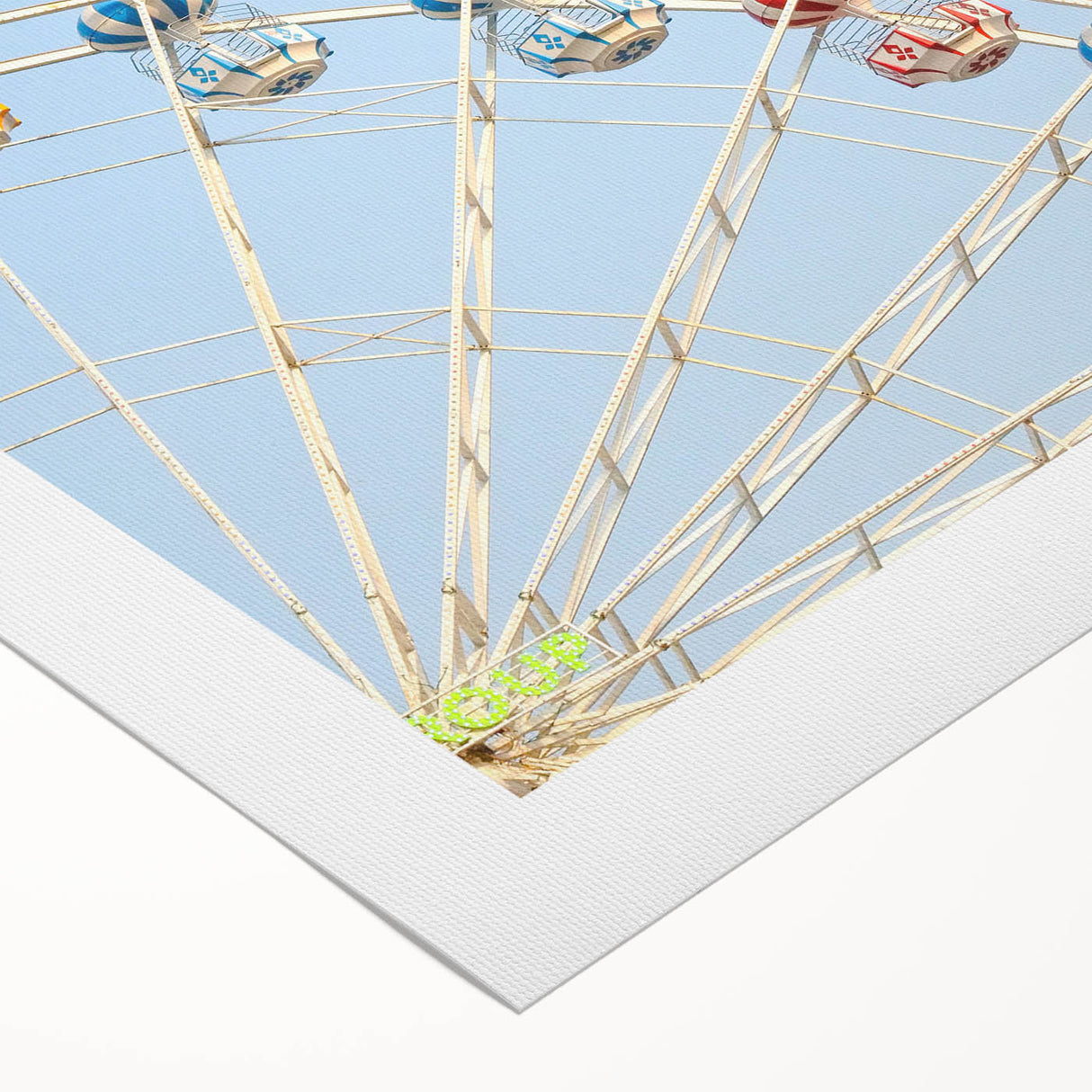 Art deco poster featuring vibrant summer scene on rolled canvas, ideal for dining room wall art.