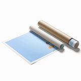 Extra large rolled print featuring a floral design in soft pastel shades, ideal for classy bathroom wall art.