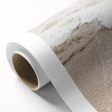 Art deco poster featuring a summer scene on rolled canvas, with soft pastel shades, ideal for nursery wall art.