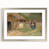 Romantic Art Prints: "Girl in a Farmyard" by László Mednyánszky
