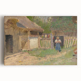 Romantic Art Prints: "Girl in a Farmyard" by László Mednyánszky
