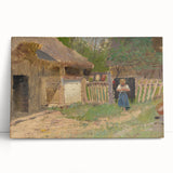 Romantic Art Prints: "Girl in a Farmyard" by László Mednyánszky