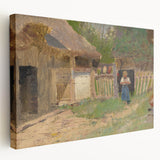 Romantic Art Prints: "Girl in a Farmyard" by László Mednyánszky