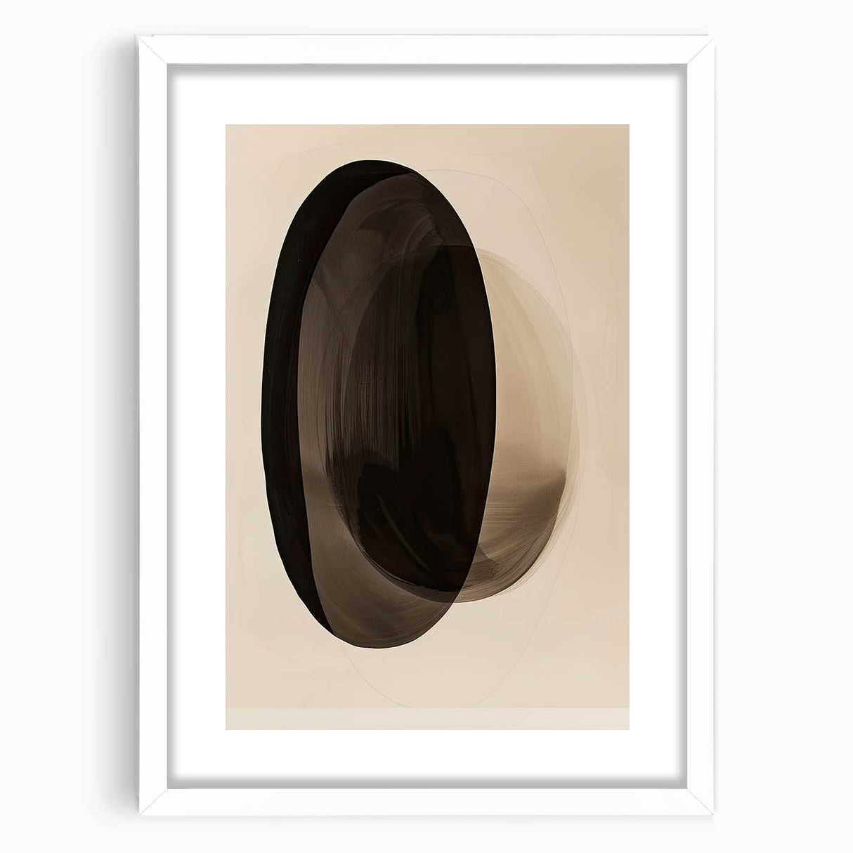 Minimalist Dining Room Wall Art – Abstract Monochrome Print