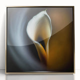 Framed abstract floral wall art featuring vibrant gold accents and intricate designs, ideal for modern home decor. Enhances any living space with elegance.