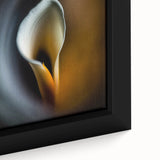 Close-up of abstract floral wall art on a framed canvas, showcasing vibrant colors and intricate details, perfect for enhancing home decor and artistic expression.