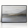 Framed abstract landscape wall art featuring a black acrylic frame, showcasing vibrant colors and textures, ideal for modern home decor.