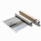 Abstract landscape wall art print showcasing vibrant colors and flowing shapes, rolled and ready for display, perfect for modern home decor.