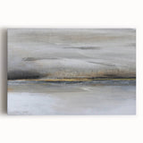 Abstract landscape wall art on stretched canvas showcasing vibrant colors and dynamic brush strokes, perfect for modern home decor. Ideal for adding a touch of creativity to living spaces.