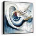 Colorful Abstract Wall Art – Navy, Gold & Red Modern Flow Design