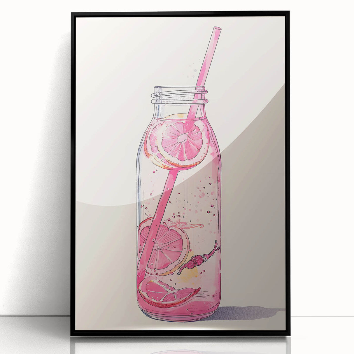 Large abstract wall art featuring mid-century modernist style in muted earth tones, framed acrylic.