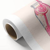 Art deco poster featuring colorful geometric shapes on rolled canvas, suitable for nursery wall art or dining room decor.