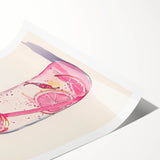 Extra large wall art featuring line art flowers in black on white, rolled print format, ideal for large living room decor.