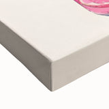 Large black and white landscape art painting on stretched canvas, depicting a serene lake scene.