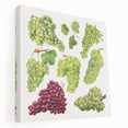 Side view of a large canvas depicting assorted vibrant fruits, ideal for kitchen wall art.