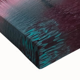 Close-up of a stretched canvas featuring a vibrant landscape bridge design, showcasing rich colors and intricate details, perfect for home decor and art enthusiasts.