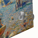 Impressionist Beach Scene - Modern Wall Art of Lively Seaside Day