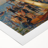 Impressionist Beach Scene - Modern Wall Art of Lively Seaside Day