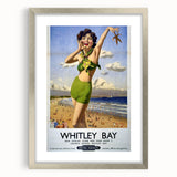 Vintage Whitley Bay Travel Poster - Retro Beach Wall Art