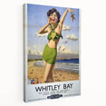 Vintage Whitley Bay Travel Poster - Retro Beach Wall Art