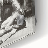 Realism Art Print of a Boxing Scene - Intense Moment in the Ring