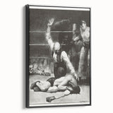 Realism Art Print of a Boxing Scene - Intense Moment in the Ring