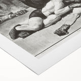 Realism Art Print of a Boxing Scene - Intense Moment in the Ring
