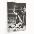 Realism Art Print of a Boxing Scene - Intense Moment in the Ring