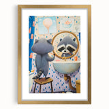 Morning Raccoon - Boys Room Wall Art Kids Wall Art Prints