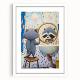 Morning Raccoon - Boys Room Wall Art Kids Wall Art Prints