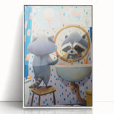 Morning Raccoon - Boys Room Wall Art Kids Wall Art Prints